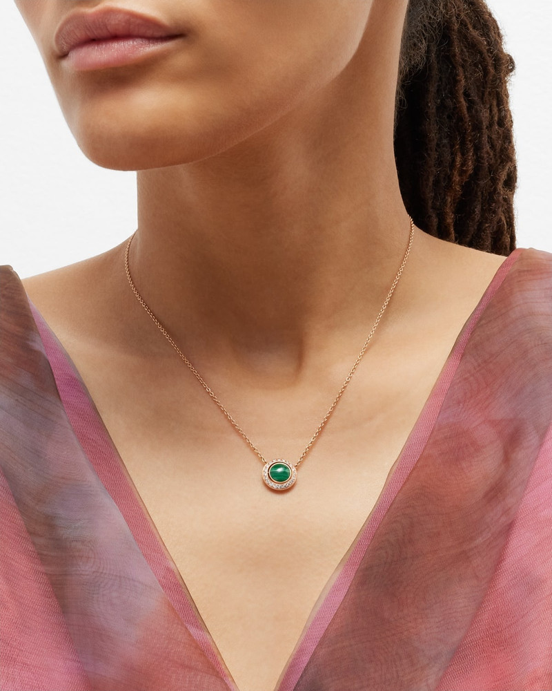 Piaget Possession 18K Rose Gold Possession Malachite Pendant Necklace outlook