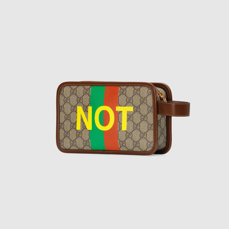 'Fake/Not' print cosmetic case 8