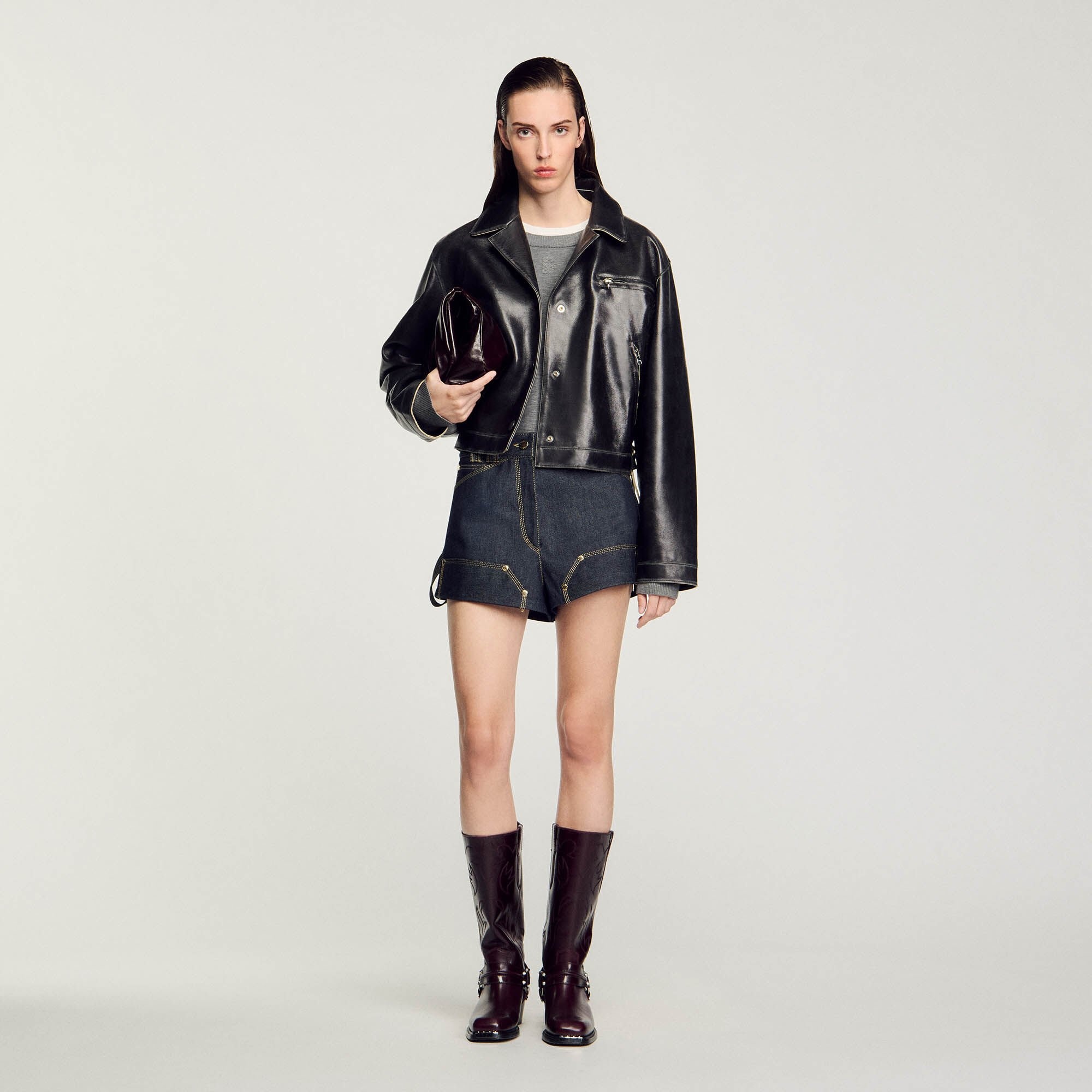 DISTRESSED LEATHER JACKET - 2