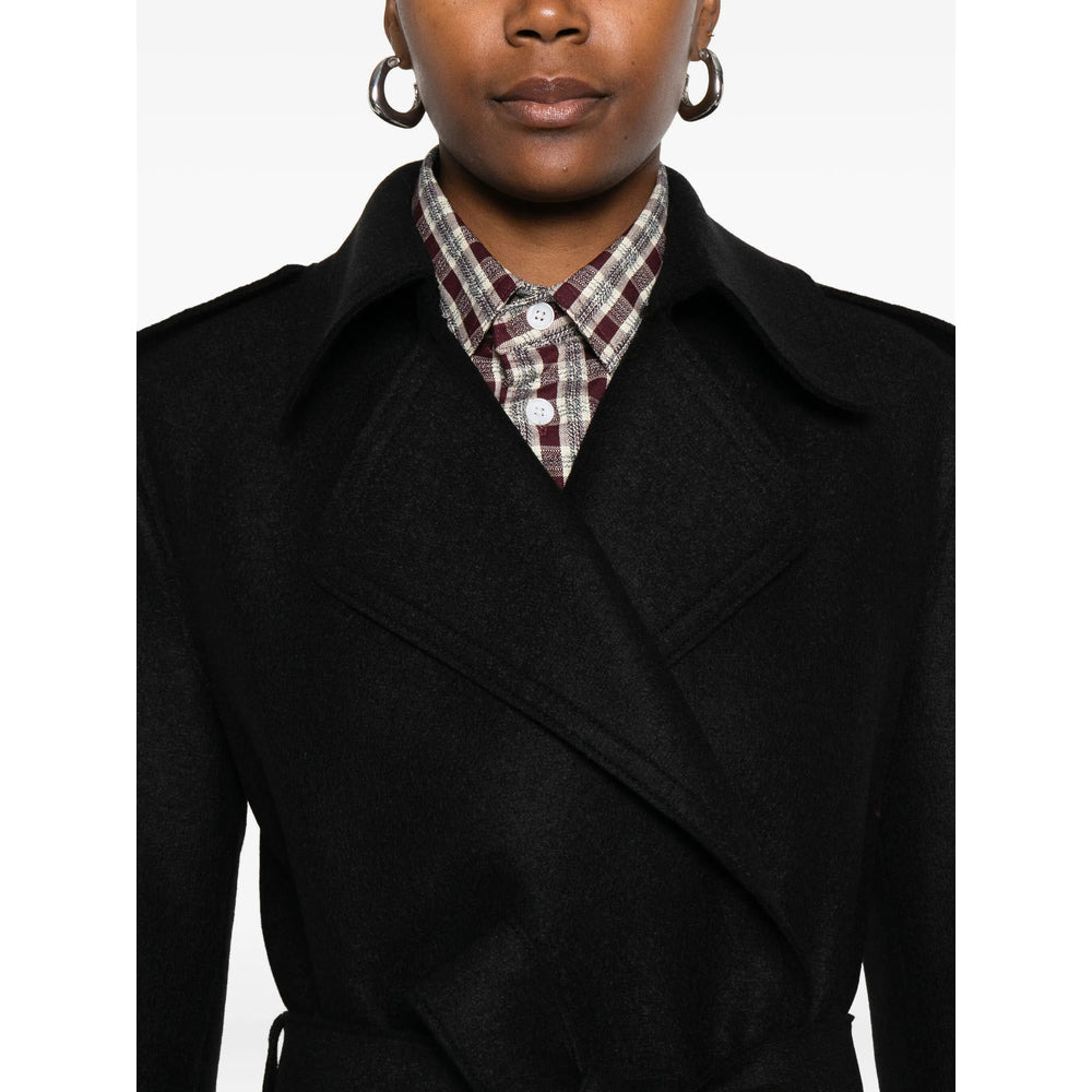 Harris Wharf London Black Coats - Trench & Raincoats Women - 2