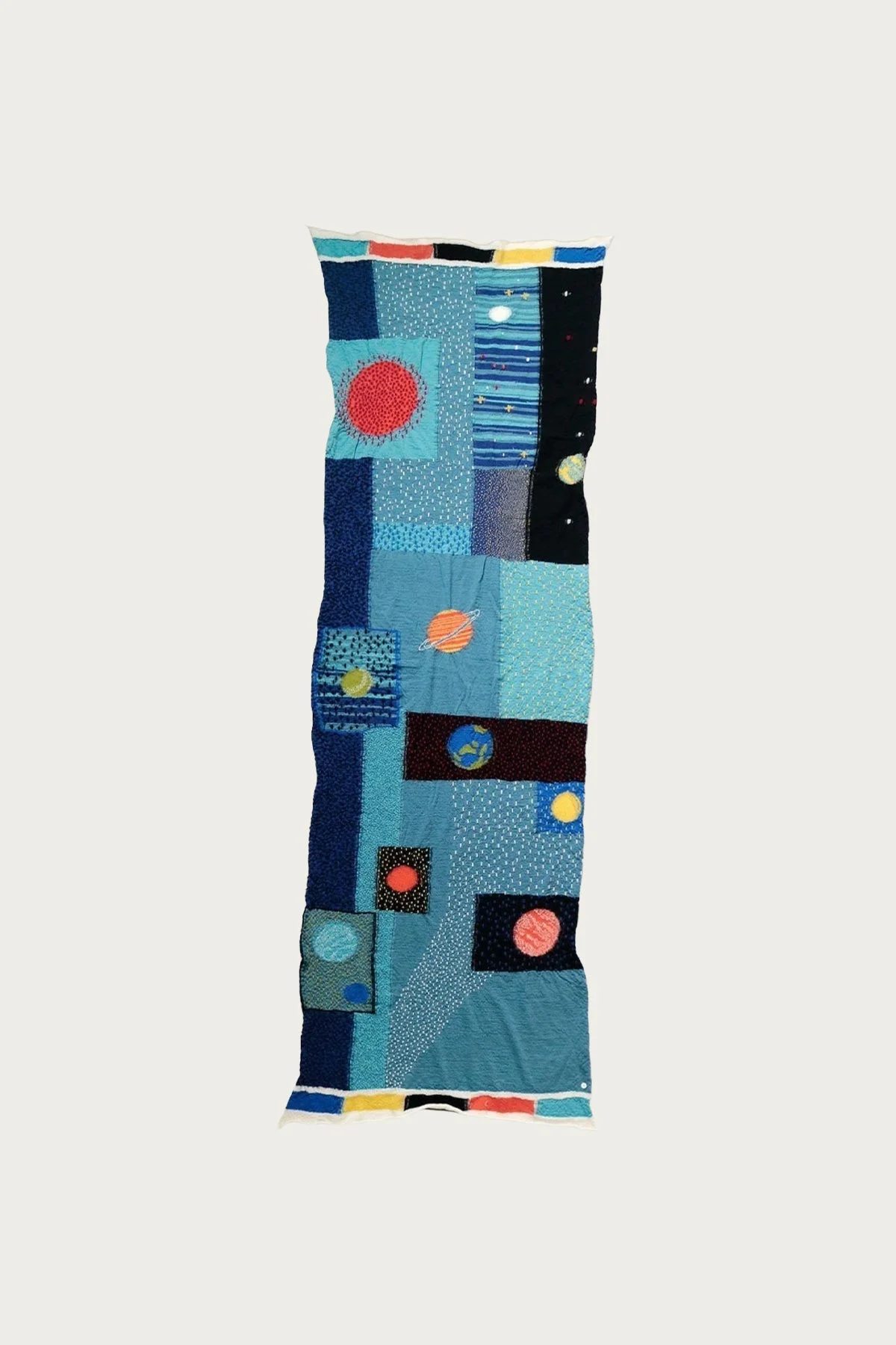 Fulling Wool Scarf UNIVERSE GABBEH - Blue - 1