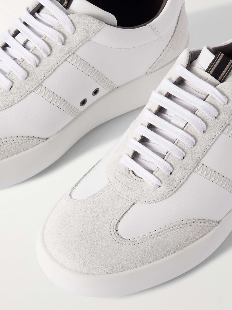Suede-Trimmed Leather Sneakers 5