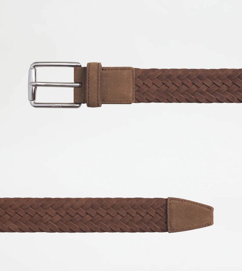 Tod's BELT IN SUEDE - BROWN outlook