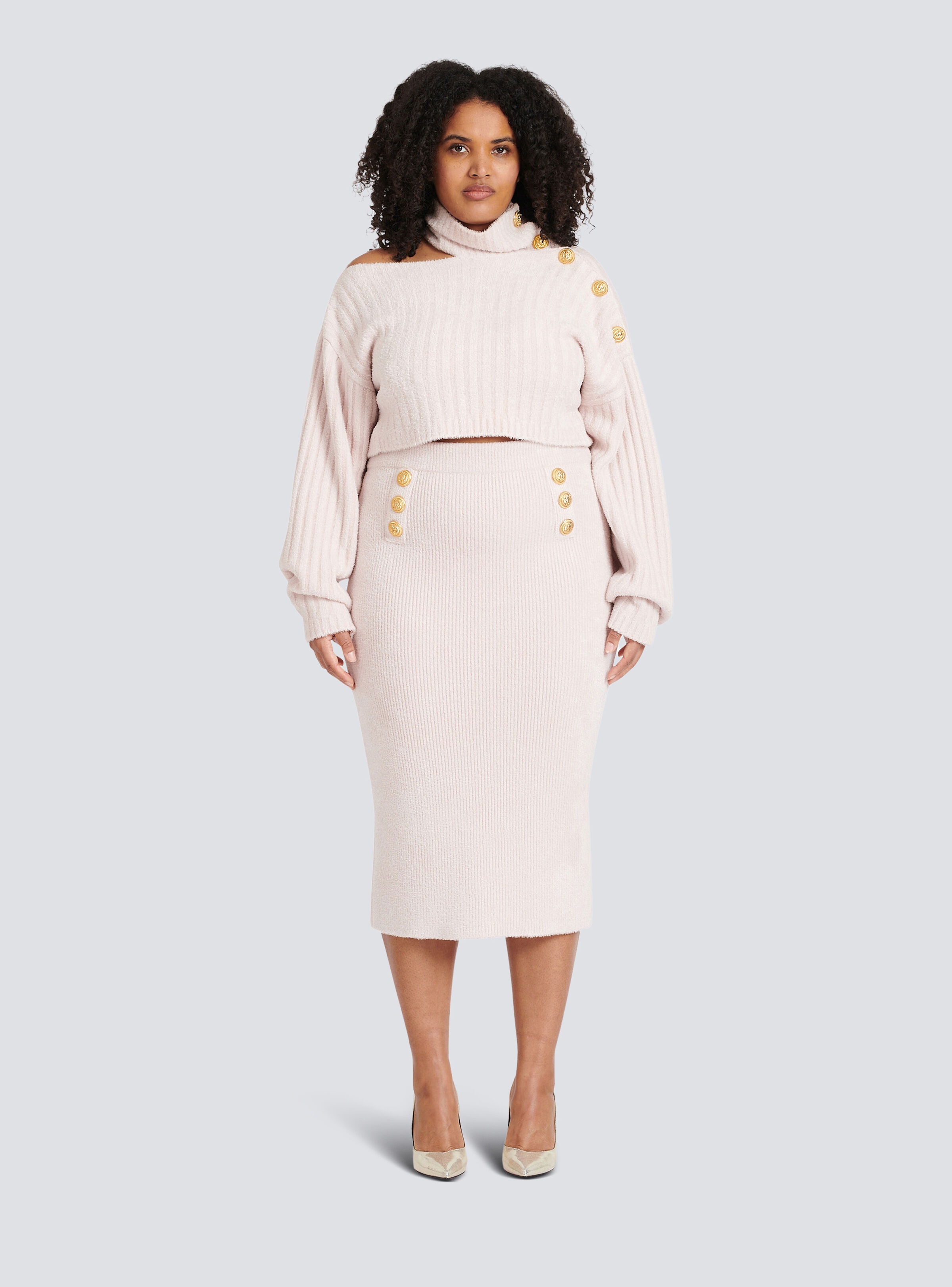 Mid-length velvet skirt - 9