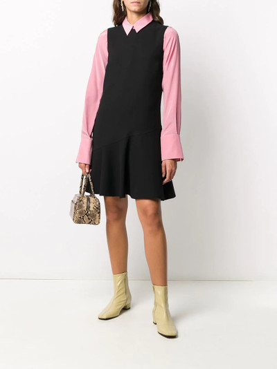 Victoria Beckham long sleeve flounce shirt dress outlook