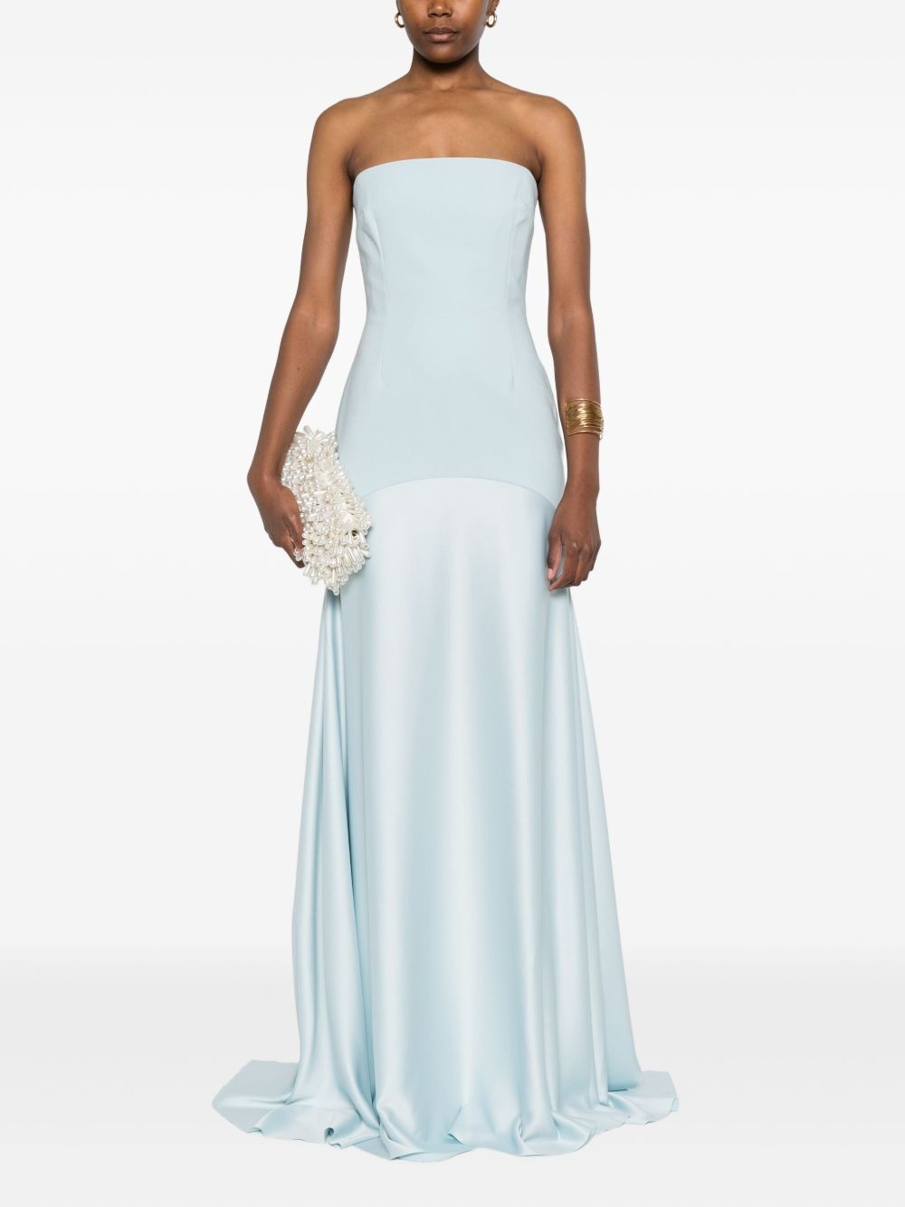 strapless fishtail dress - 2