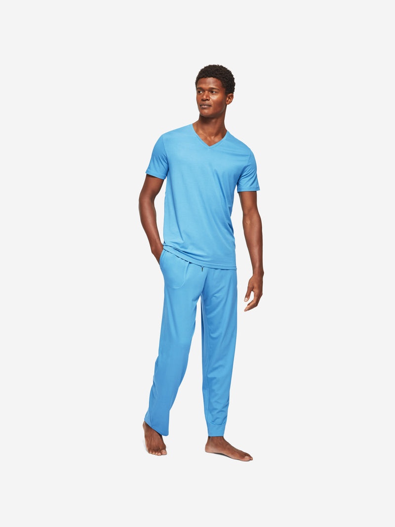 Men's Lounge Trousers Basel Micro Modal Stretch Harbour Blue - 3
