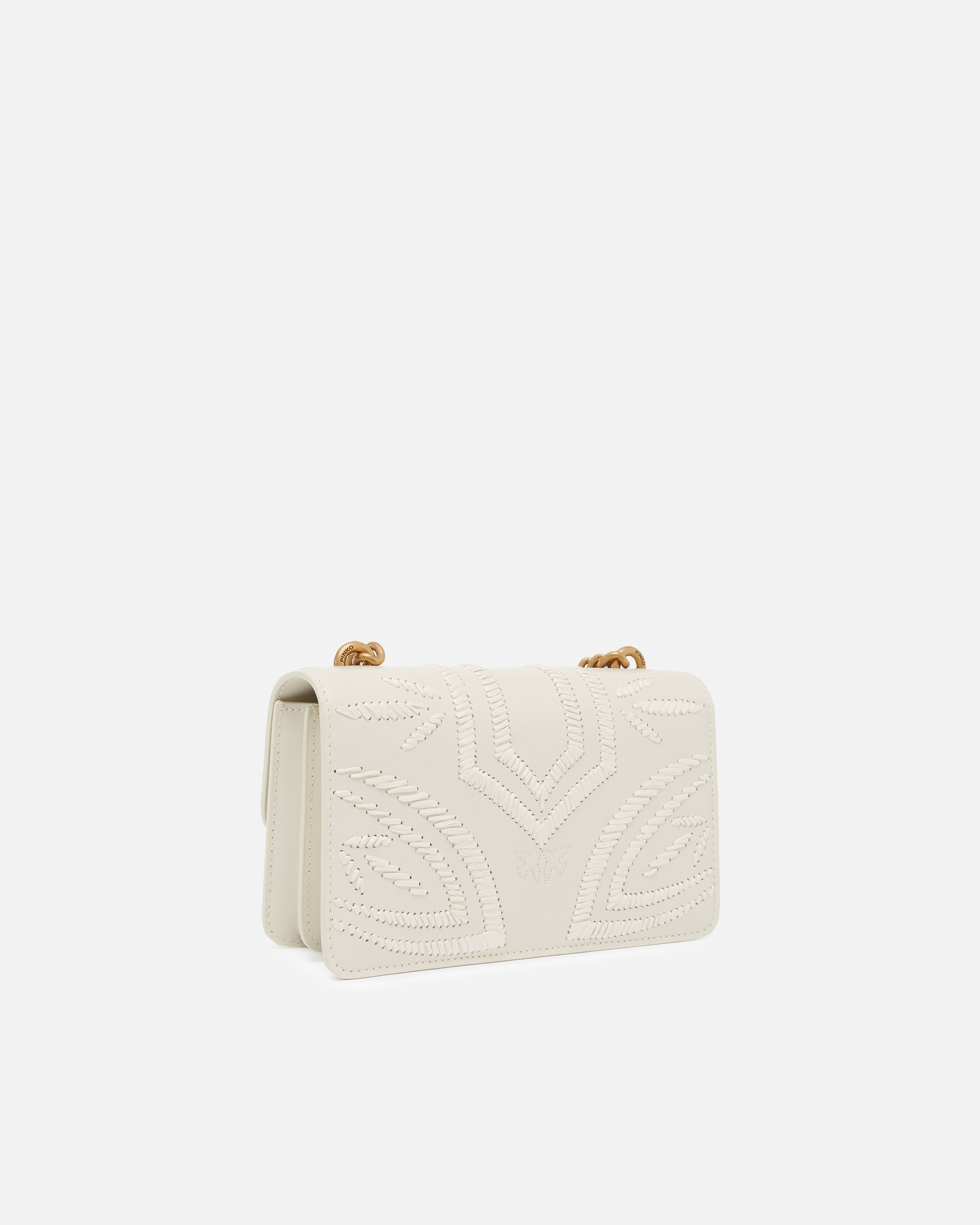 MINI LOVE BAG SMALL SHOULDER BAG WITH RAFFIA EMBROIDERY - 2