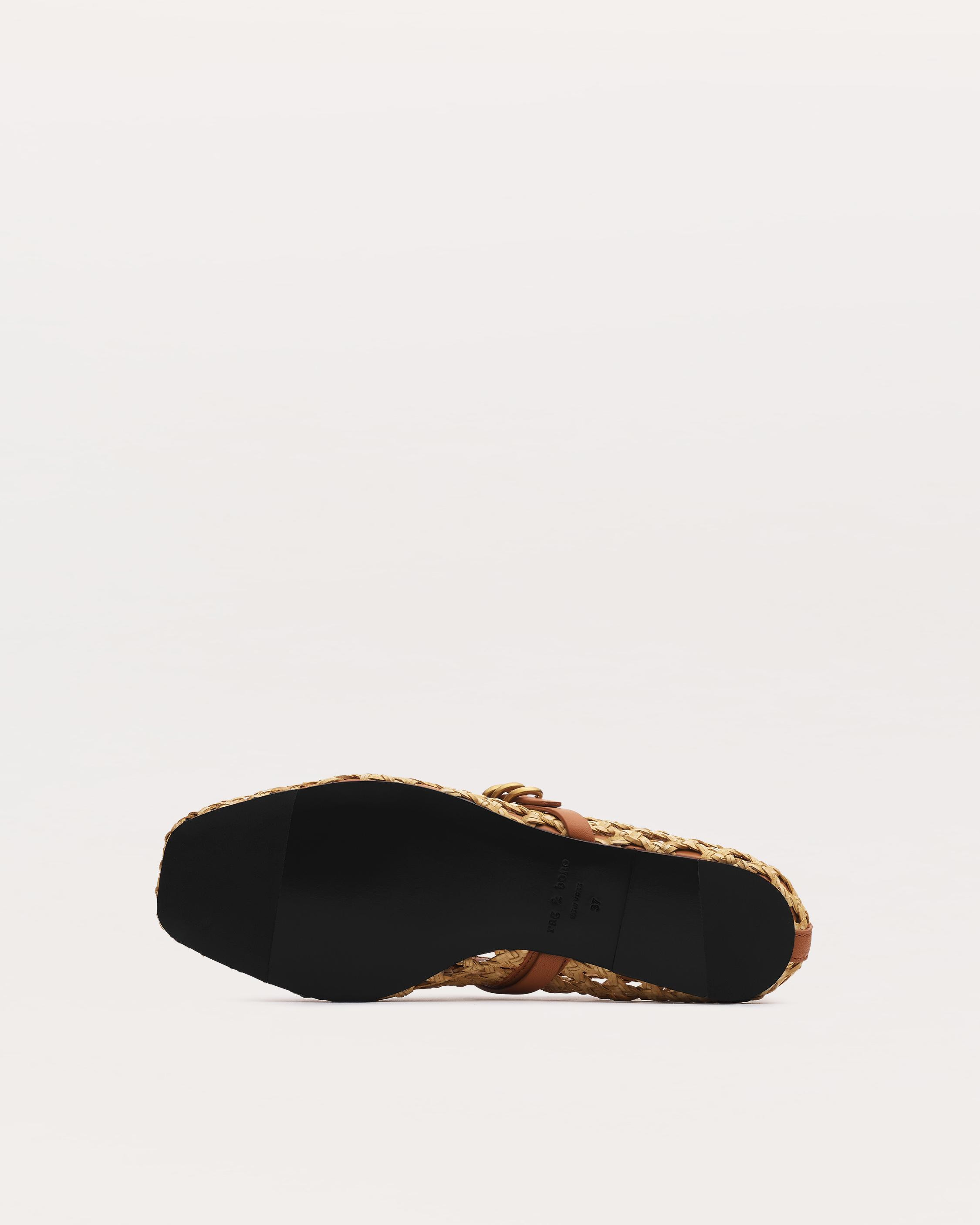Spire Woven Faux Leather Mary Jane Shoes - 5