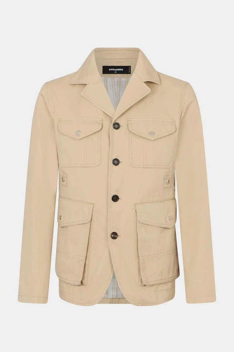 MILITARY CHIC UTILITY COTTON JACKET - 1