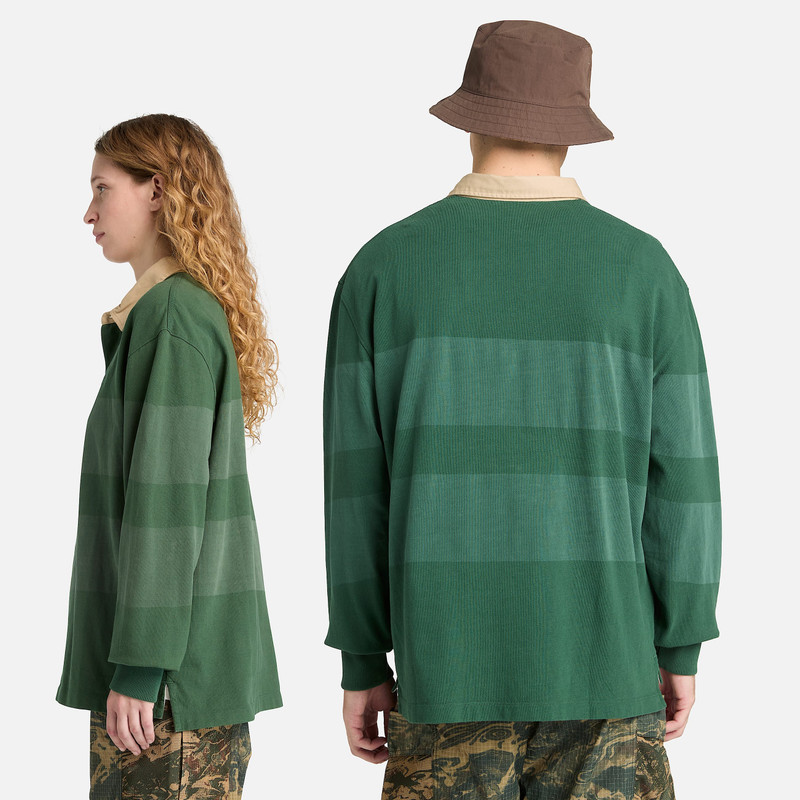 Striped Long-Sleeve Rugby Polo Shirt 6