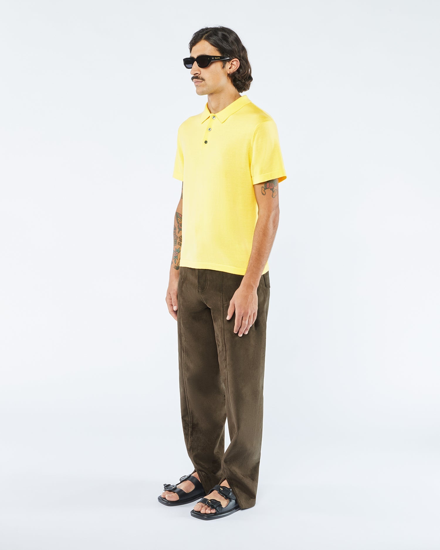 ZAMIR - Merino wool polo shirt - Lime - 3
