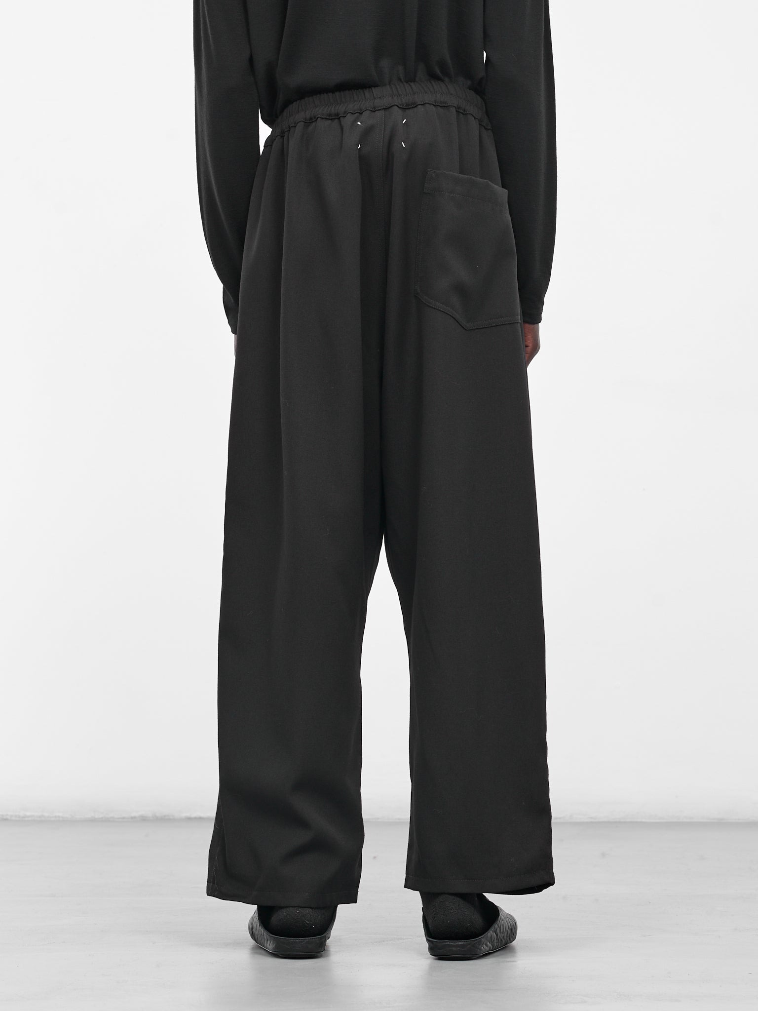 Baggy Wool Pleated Sweatpants - 3