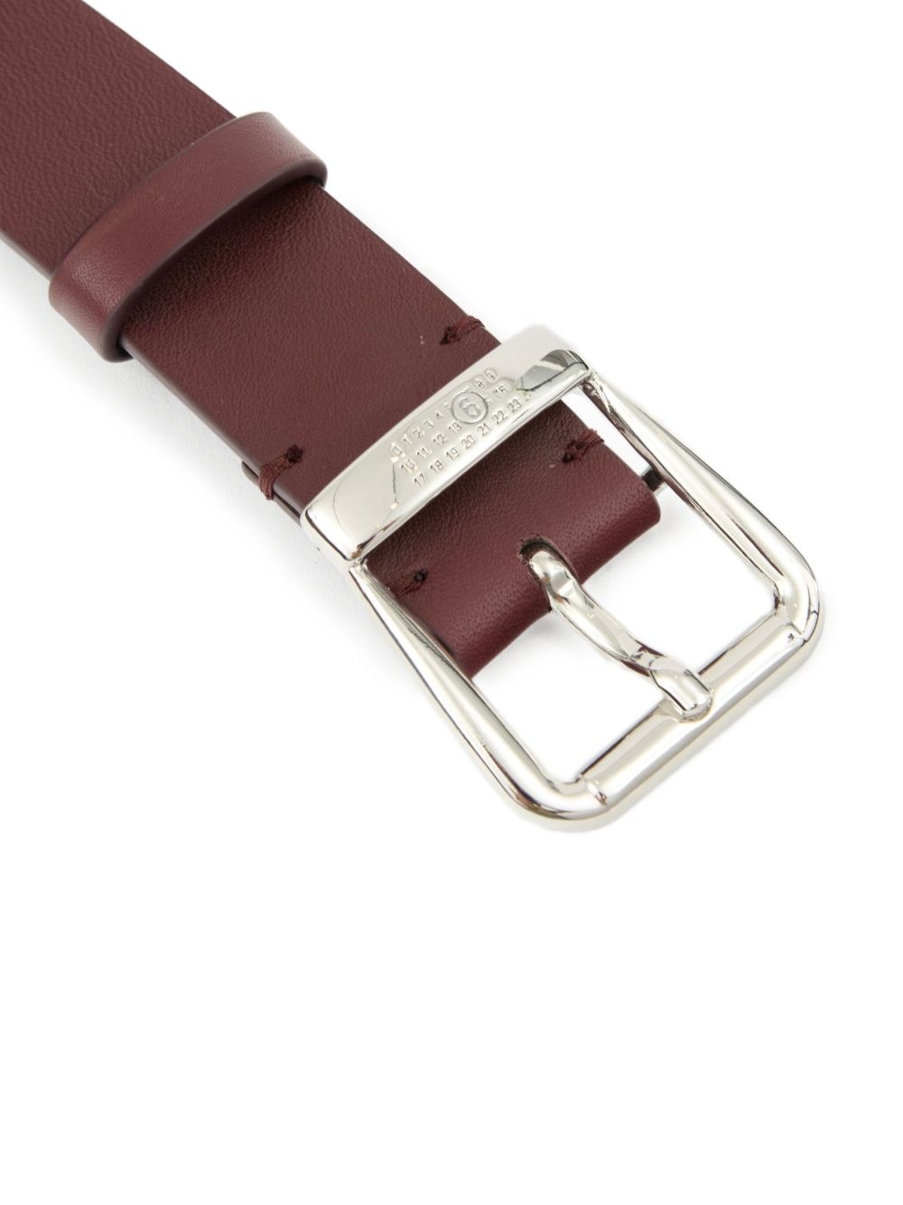 engraved-logo leather belt - 3