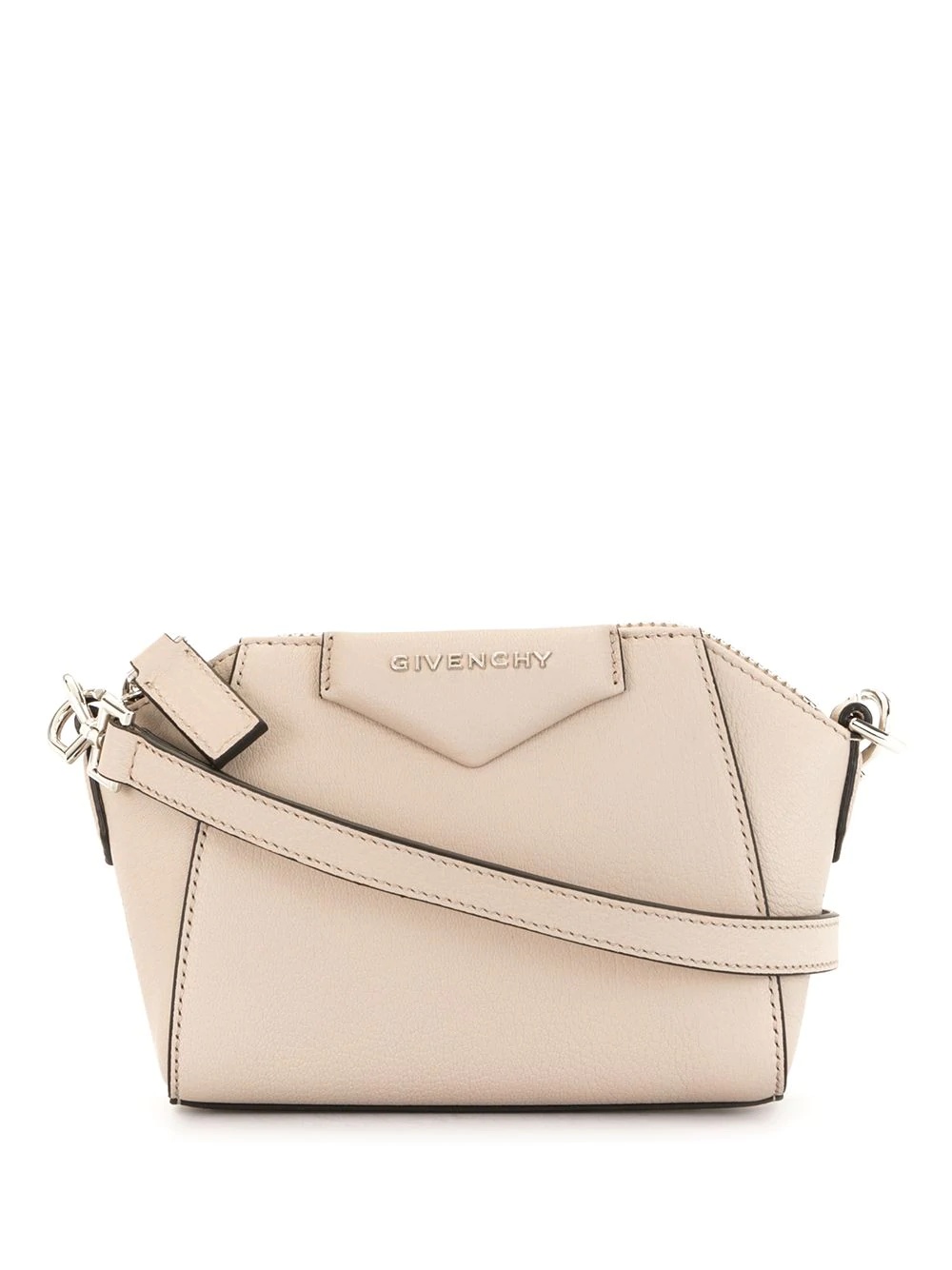 contrast-seam crossbody bag - 1