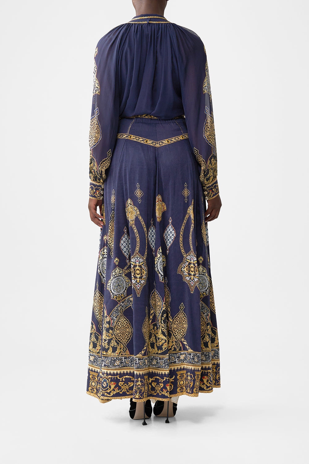 CORSET WAIST MAXI SKIRT - 3