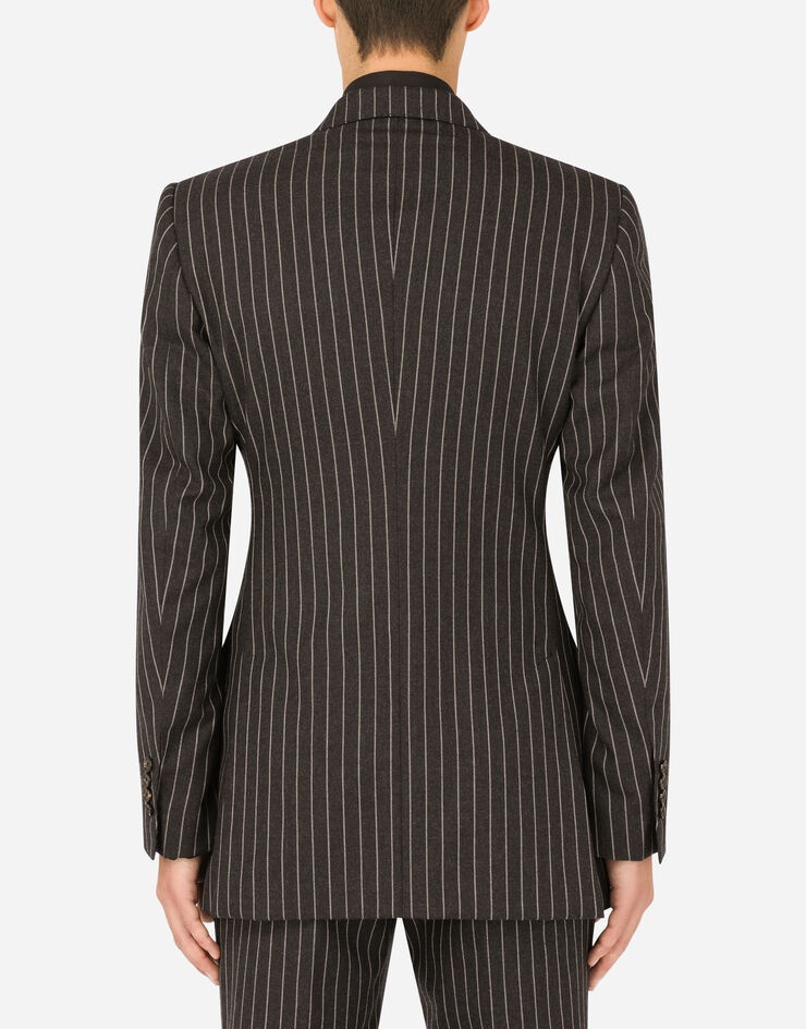 Double-breasted pinstripe wool Beat-fit jacket - 2