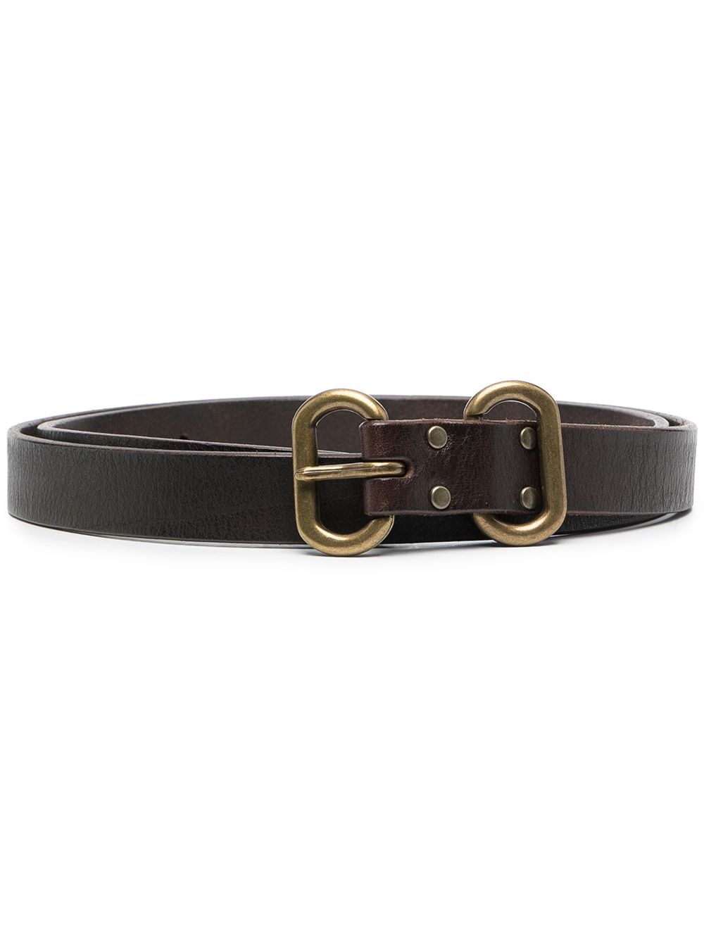 leather buckle belt - 1