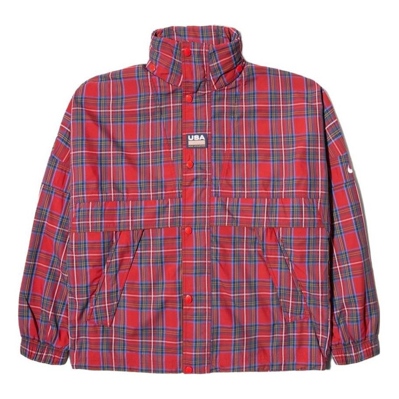 Nike Plaid Jacket 'University Red' CD6375-657 - 1