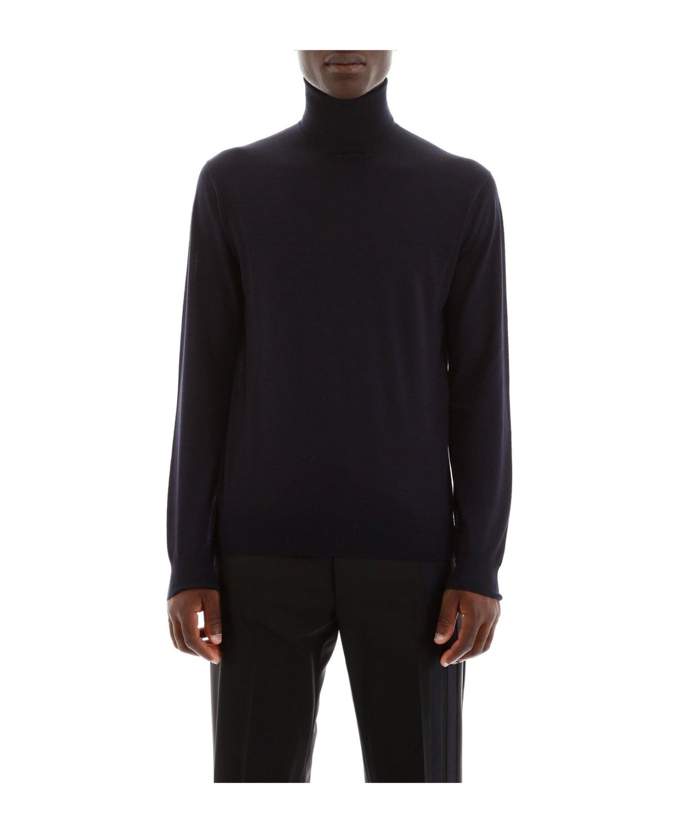 Turtleneck Knitted Pullover - 2