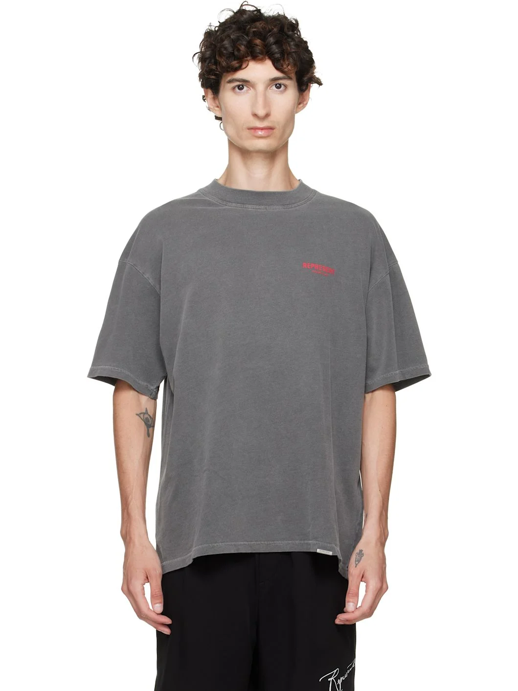 Gray Printed 'Owners Club' T-shirt - 1
