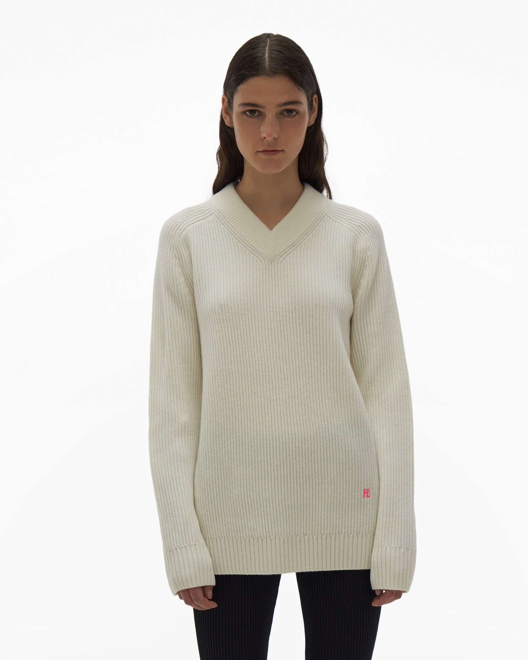 WOOL-CASHMERE V-NECK SWEATER - 3