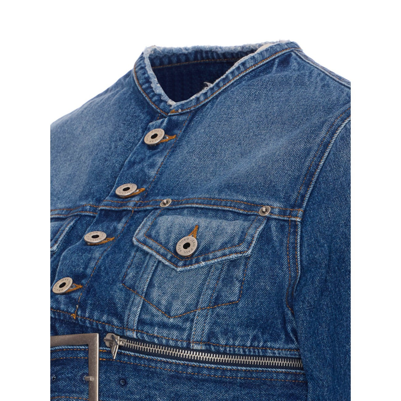 Jean Paul Gaultier Women Crop Denim Jacket - 3