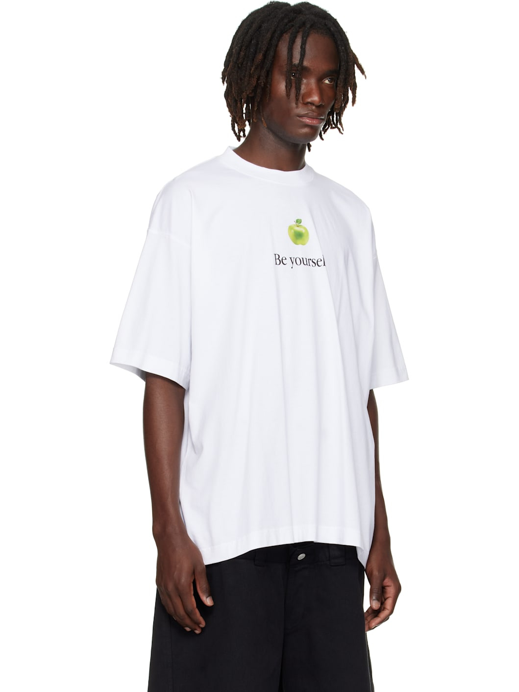 White 'Be Yourself' Oversized T-shirt - 2