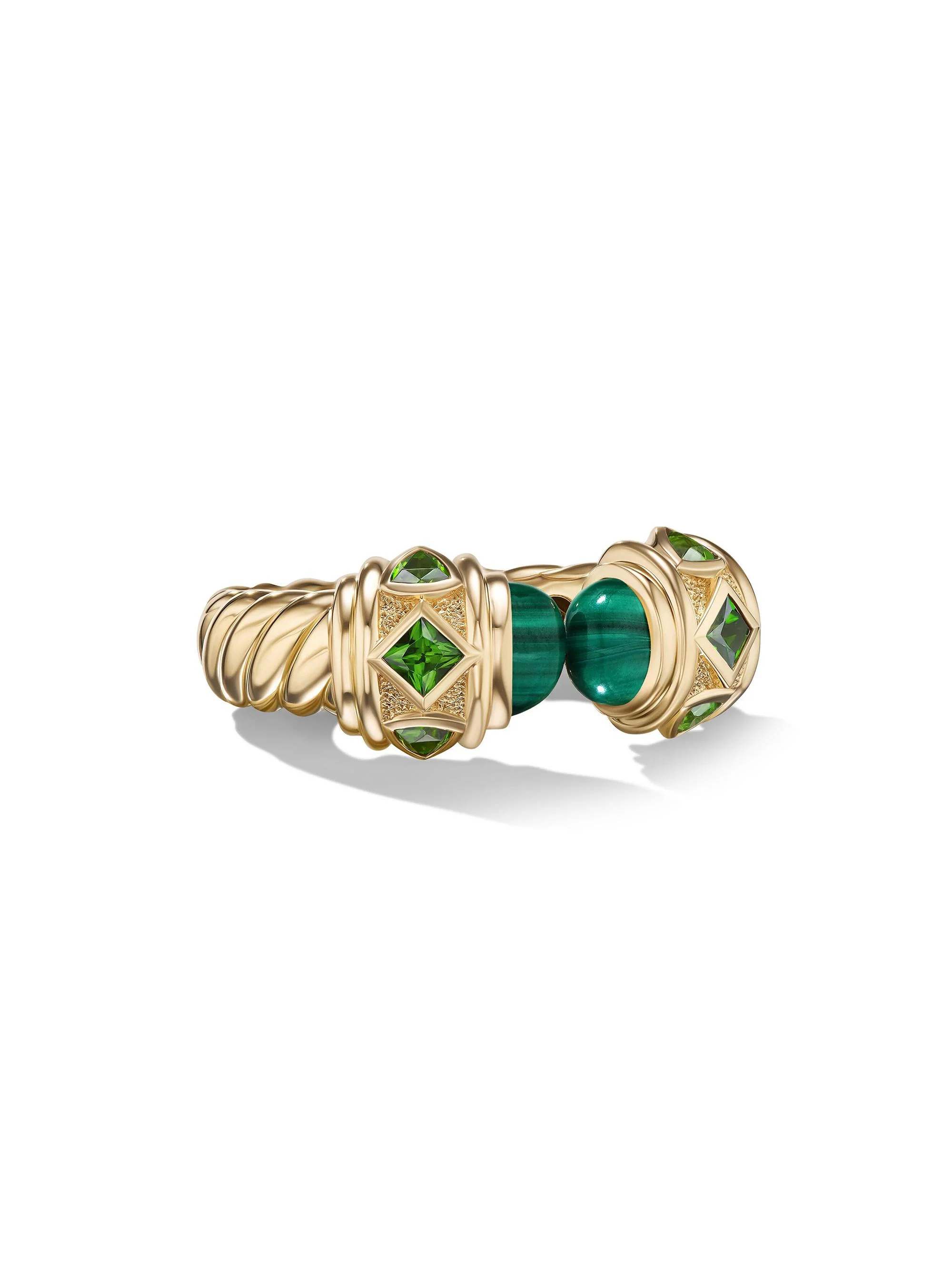 Women's Renaissance Color Ring in 18K Yellow Gold - Malachite - 1