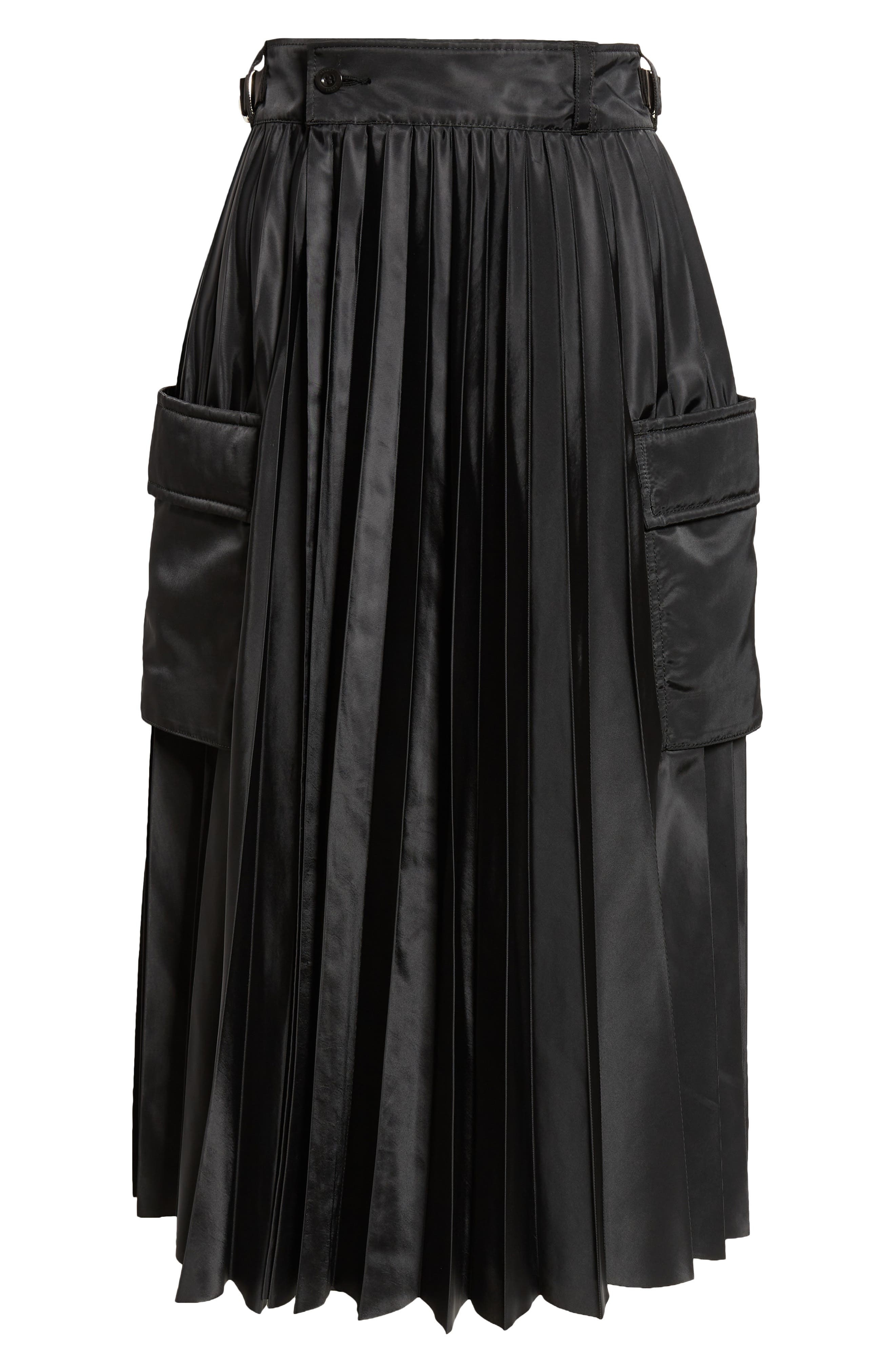 Pleated Cargo Midi Skirt - 5