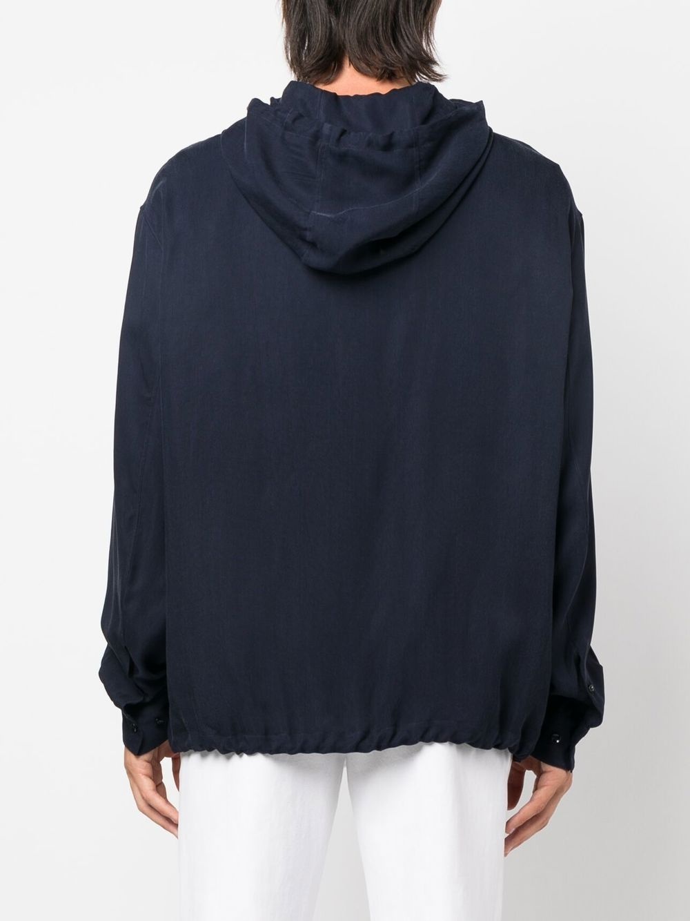 drawstring-hem hooded jacket - 4