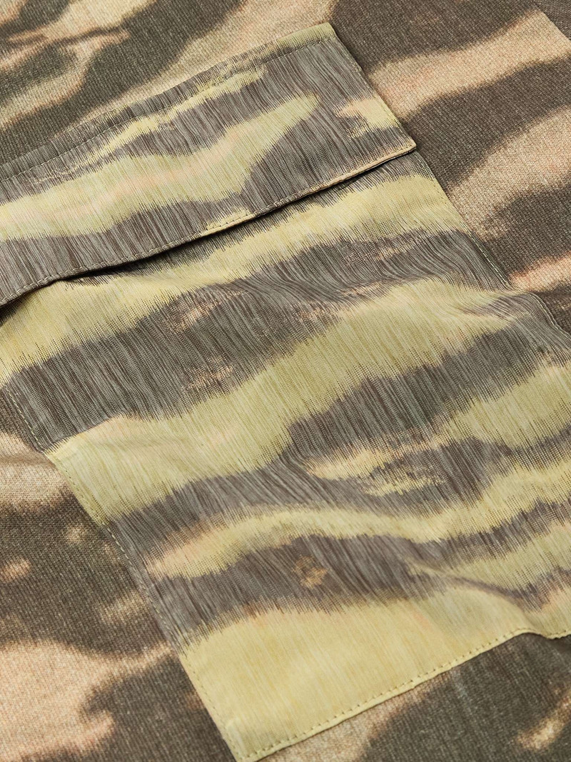 Printed Shell-Trimmed Cotton-Jersey T-Shirt 5