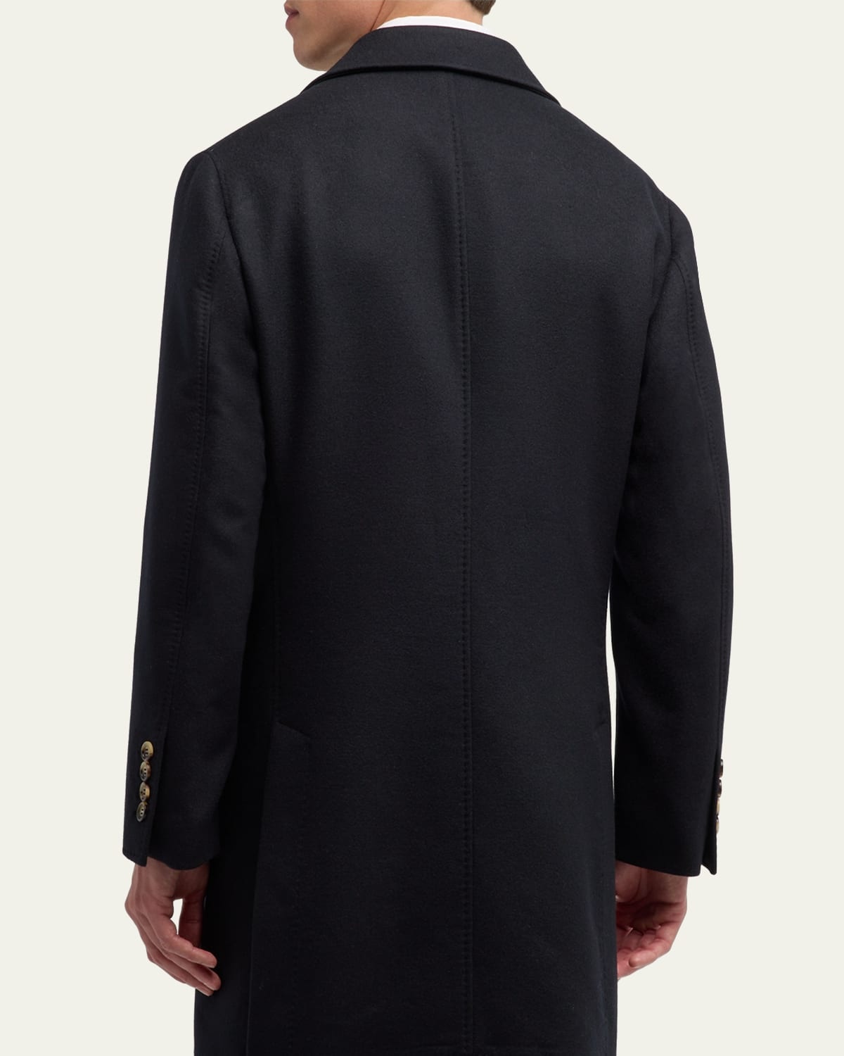 Men's Traditional Fit Wool Overcoat - 3