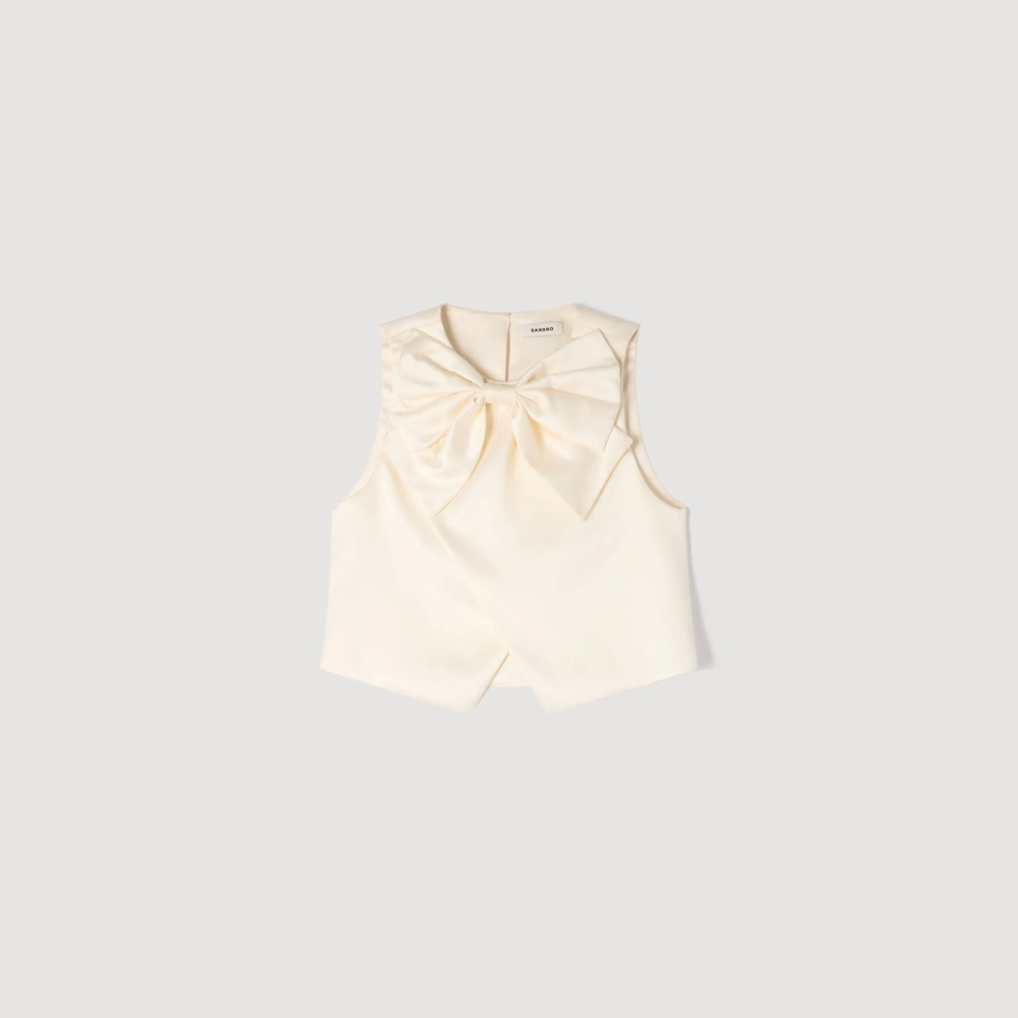 SATIN BOW CROP TOP - 1