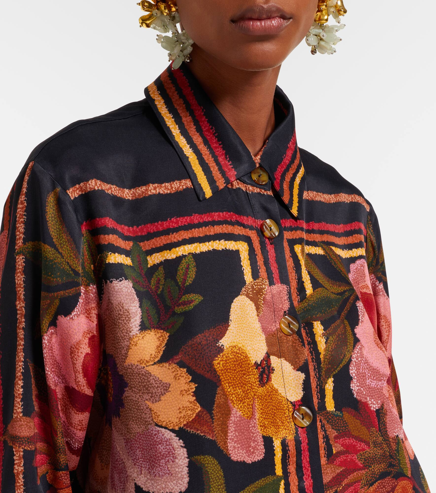 Chenille Flowers shirt - 4