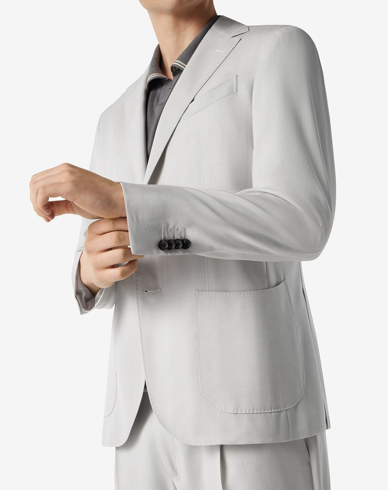 Ice white pure wool suit 6
