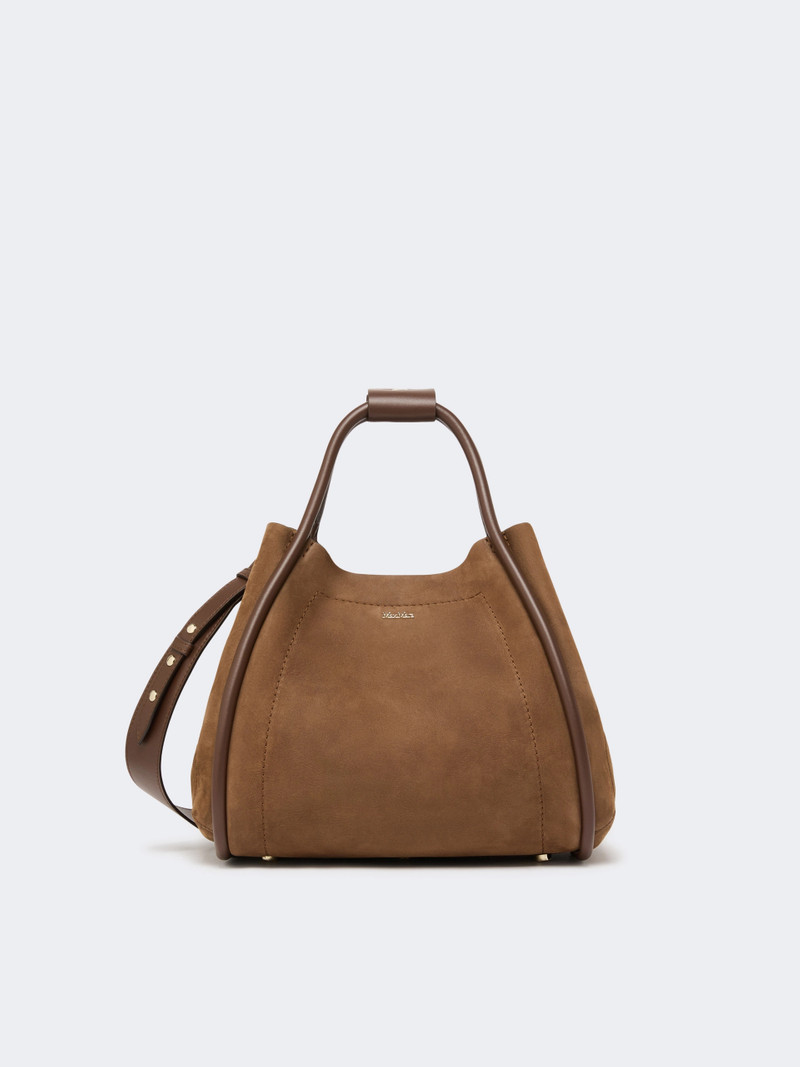 MARINESSUE Small Nubuck leather Marine bag - DARK BROWN 3
