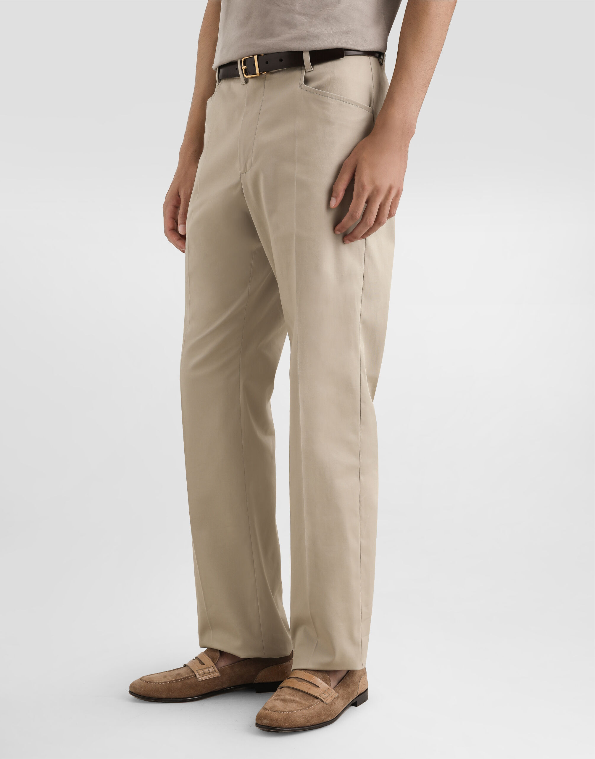 Cotton gabardine cargo trousers - 4
