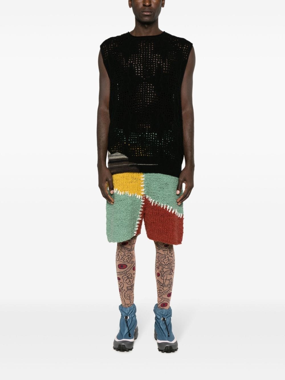 Otranto graphic-print mesh leggings - 2