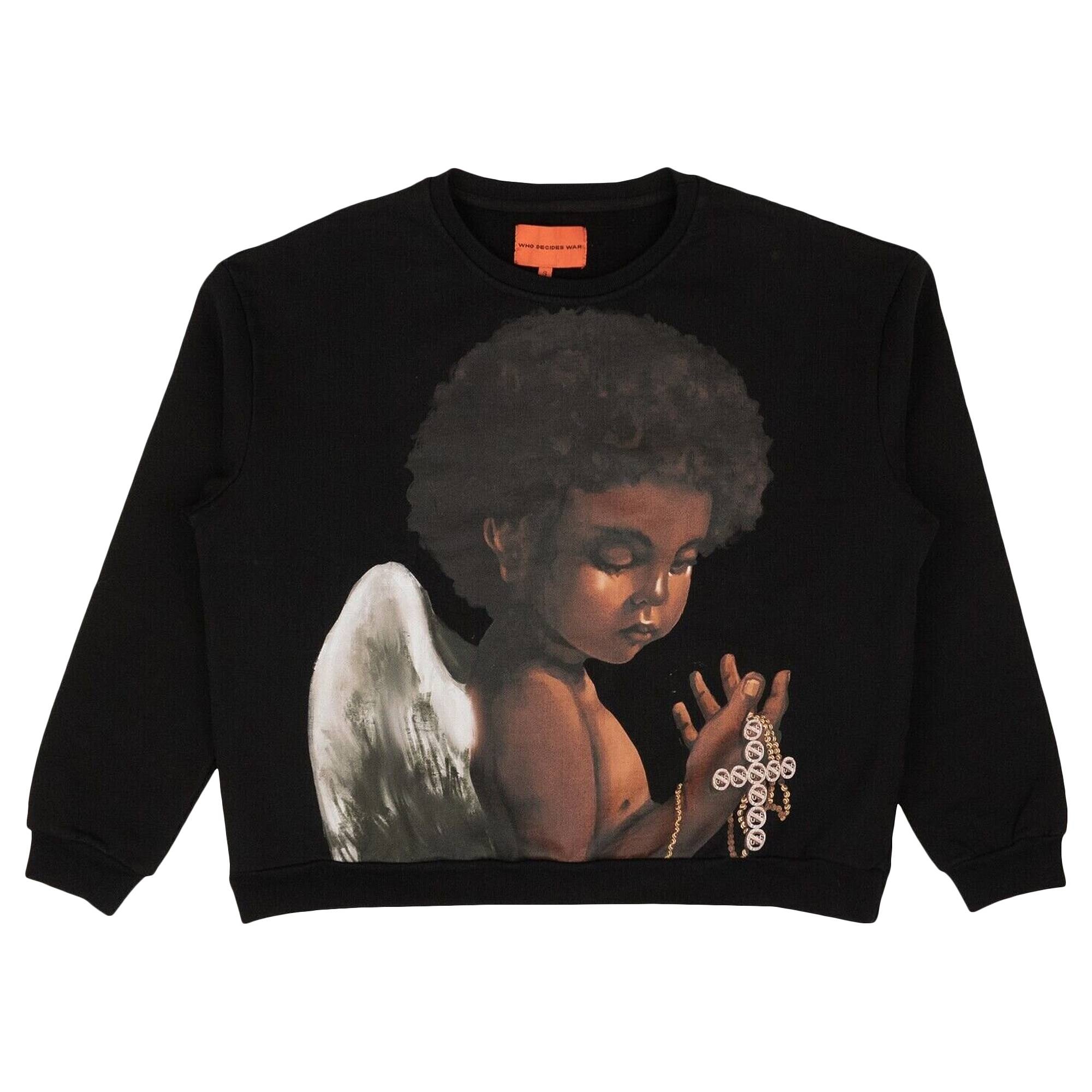 Who Decides War Sacred Being Crewneck Sweater 'Black' - 1