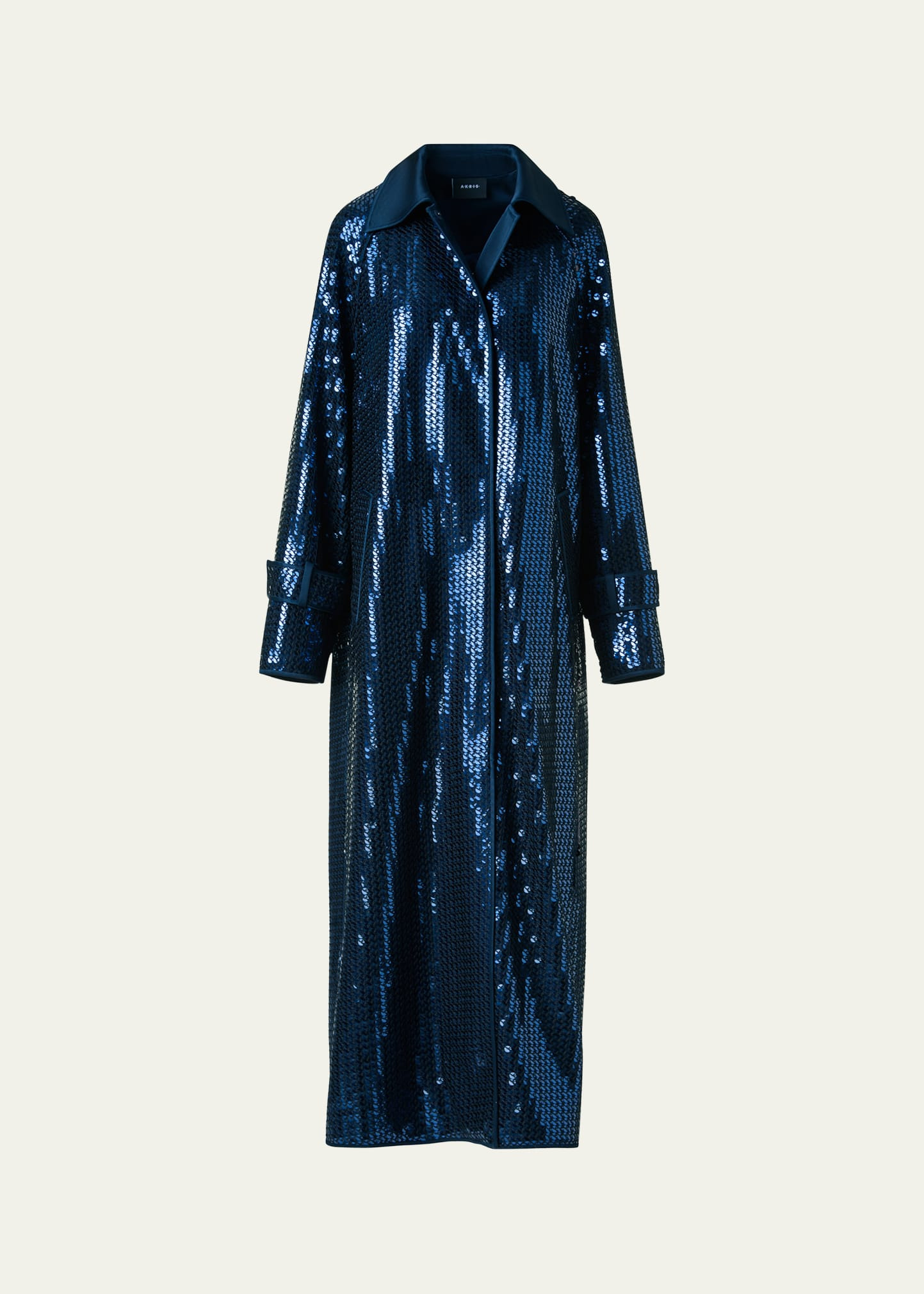 Estelle Sequined Chiffon Maxi Coat - 1