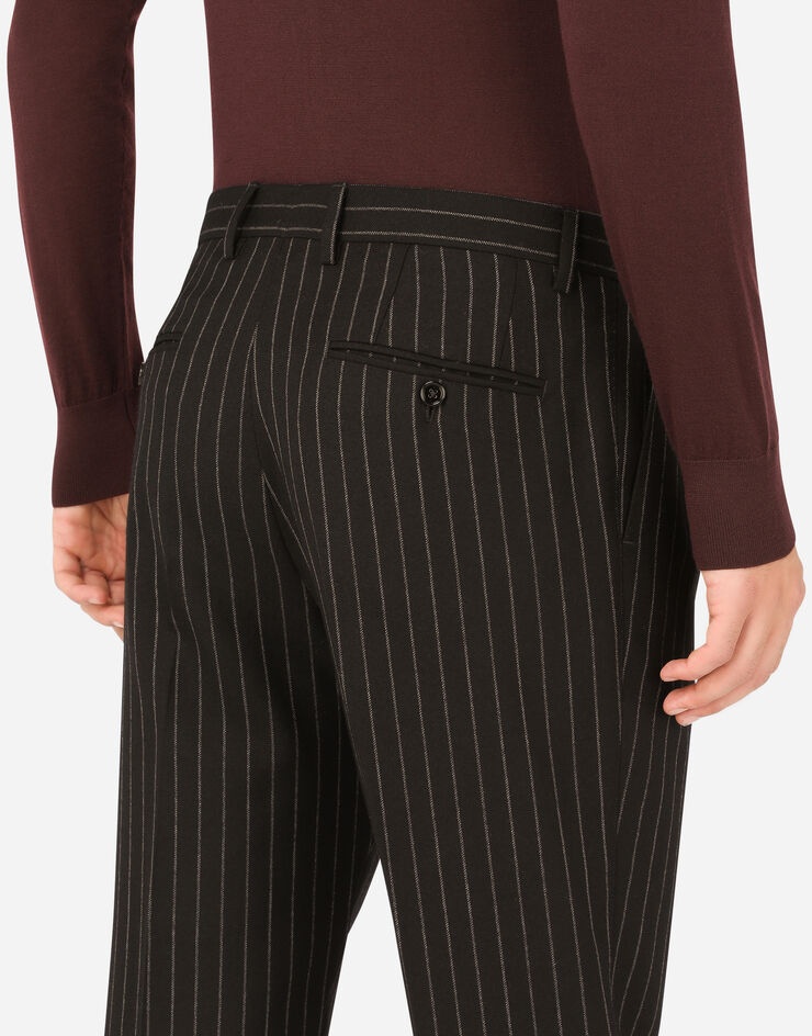 Pinstripe wool pants - 5