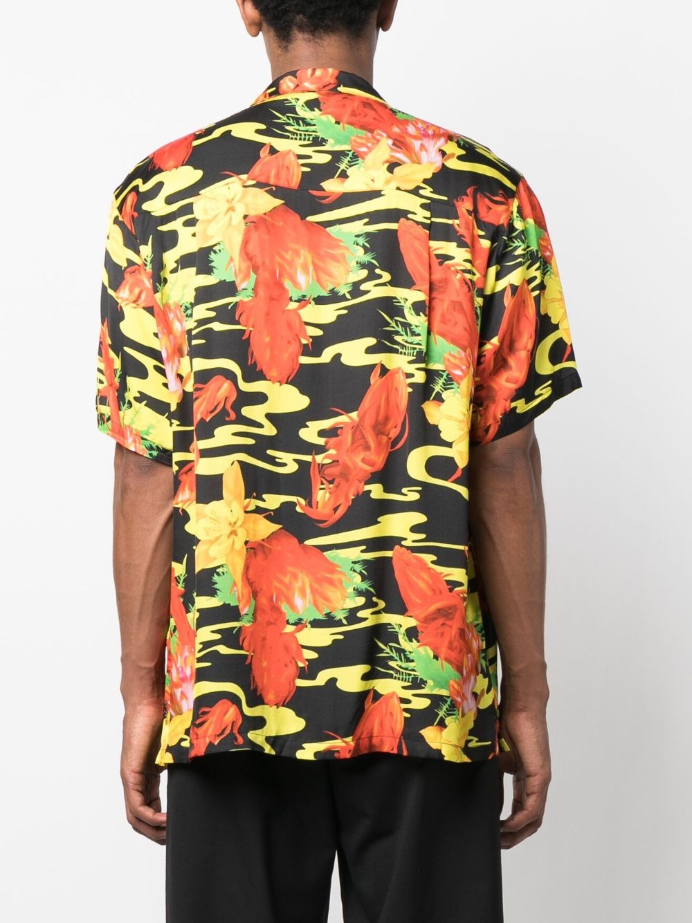 floral-print bowling shirt - 4