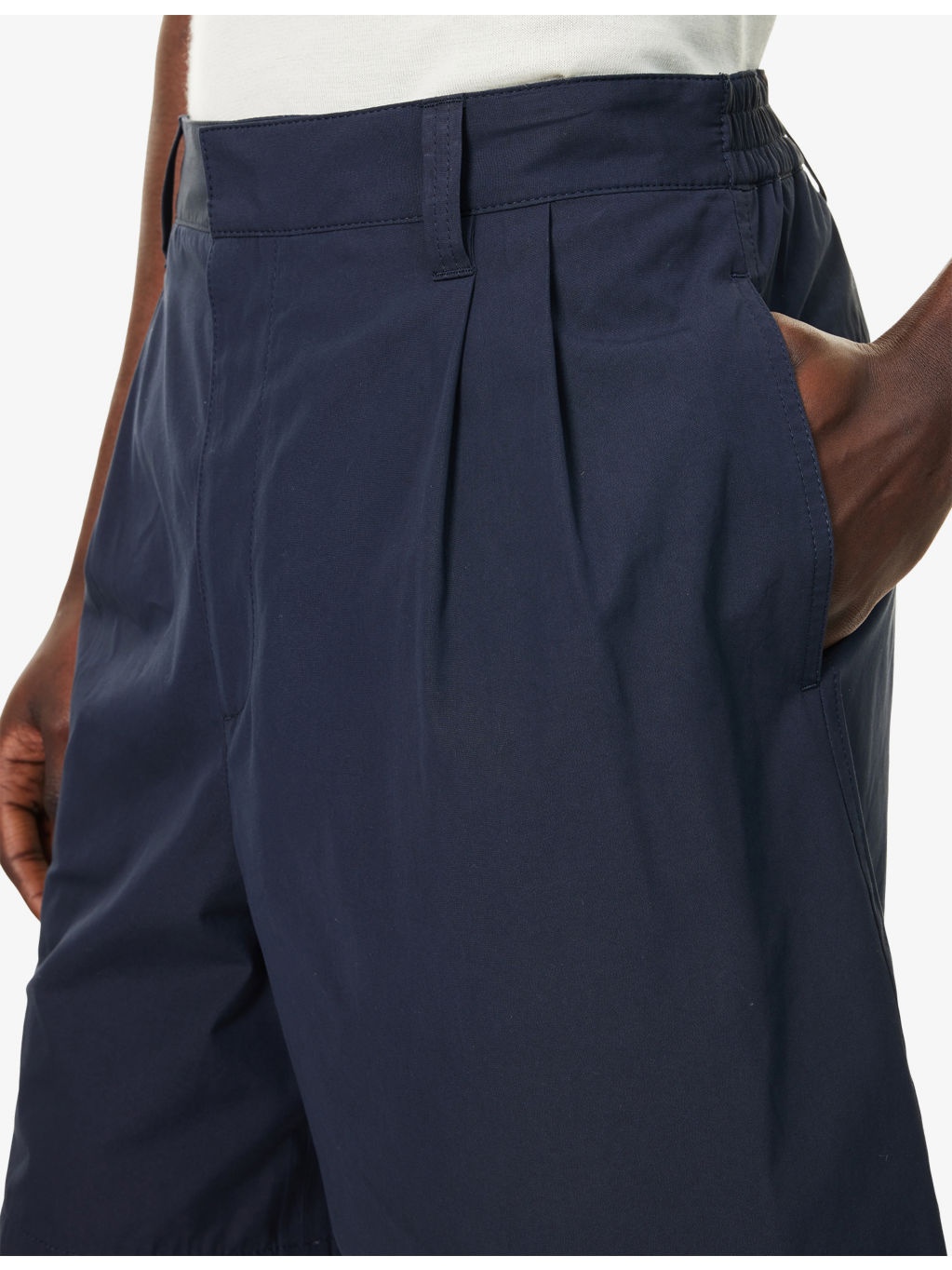 Compact Mid-Rise Cotton-Blend Shorts - 5