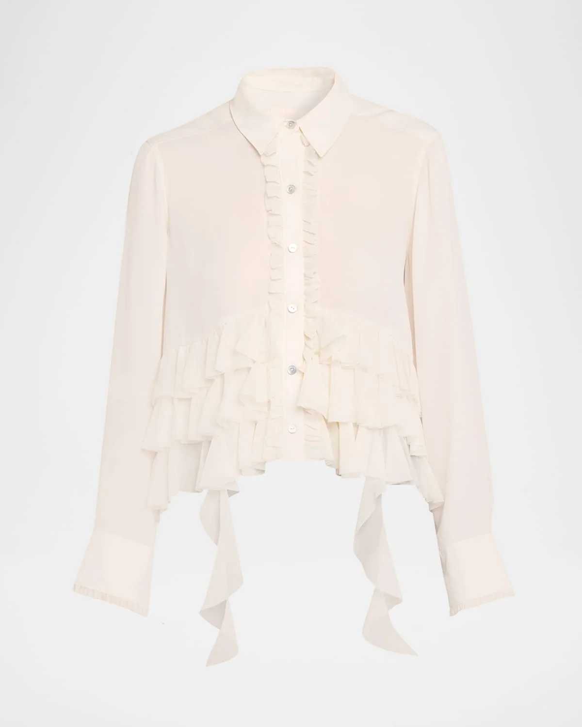Nori Ruffled Button-Front Shirt - 1
