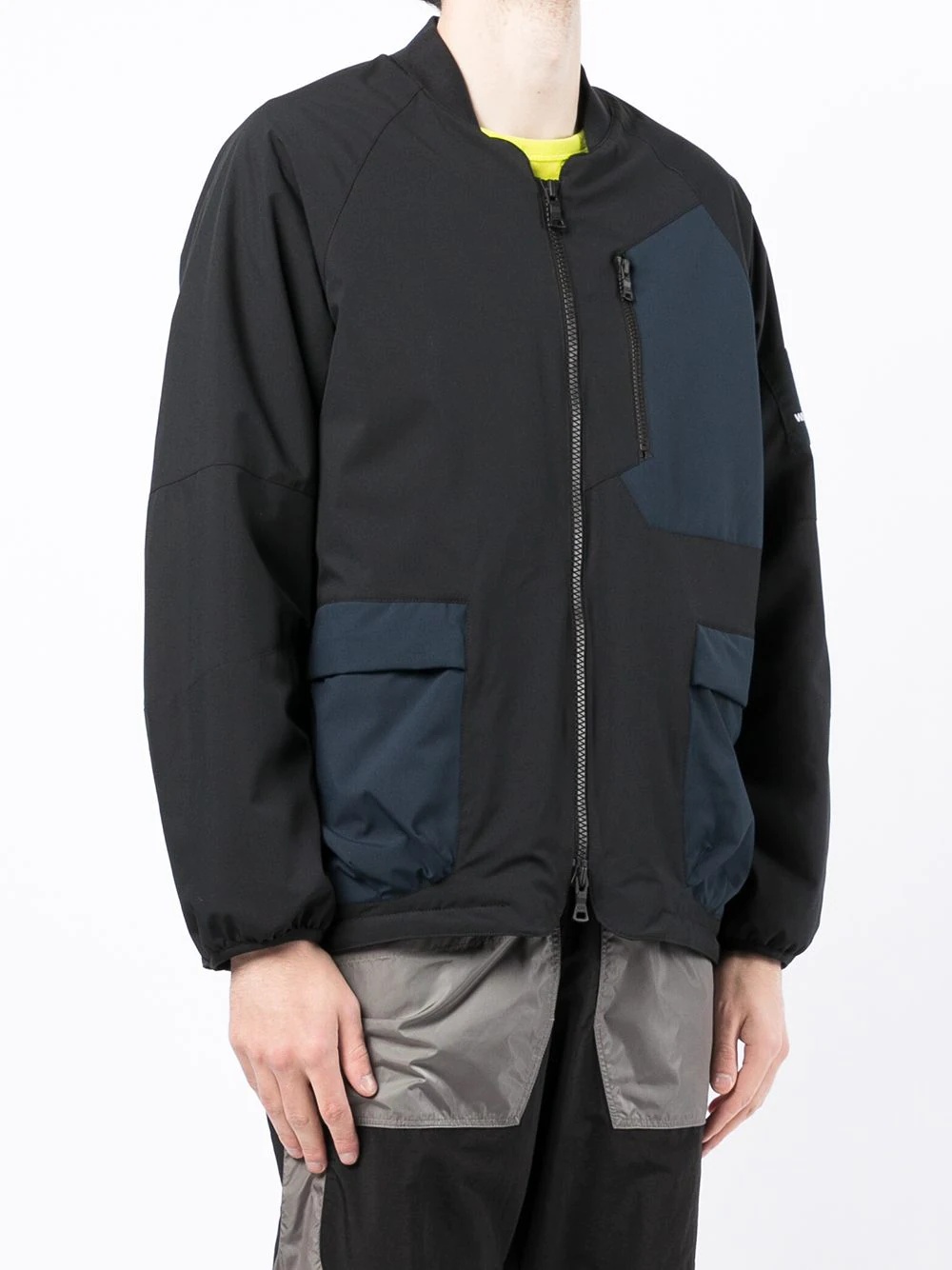 logo-patch bomber jacket - 3