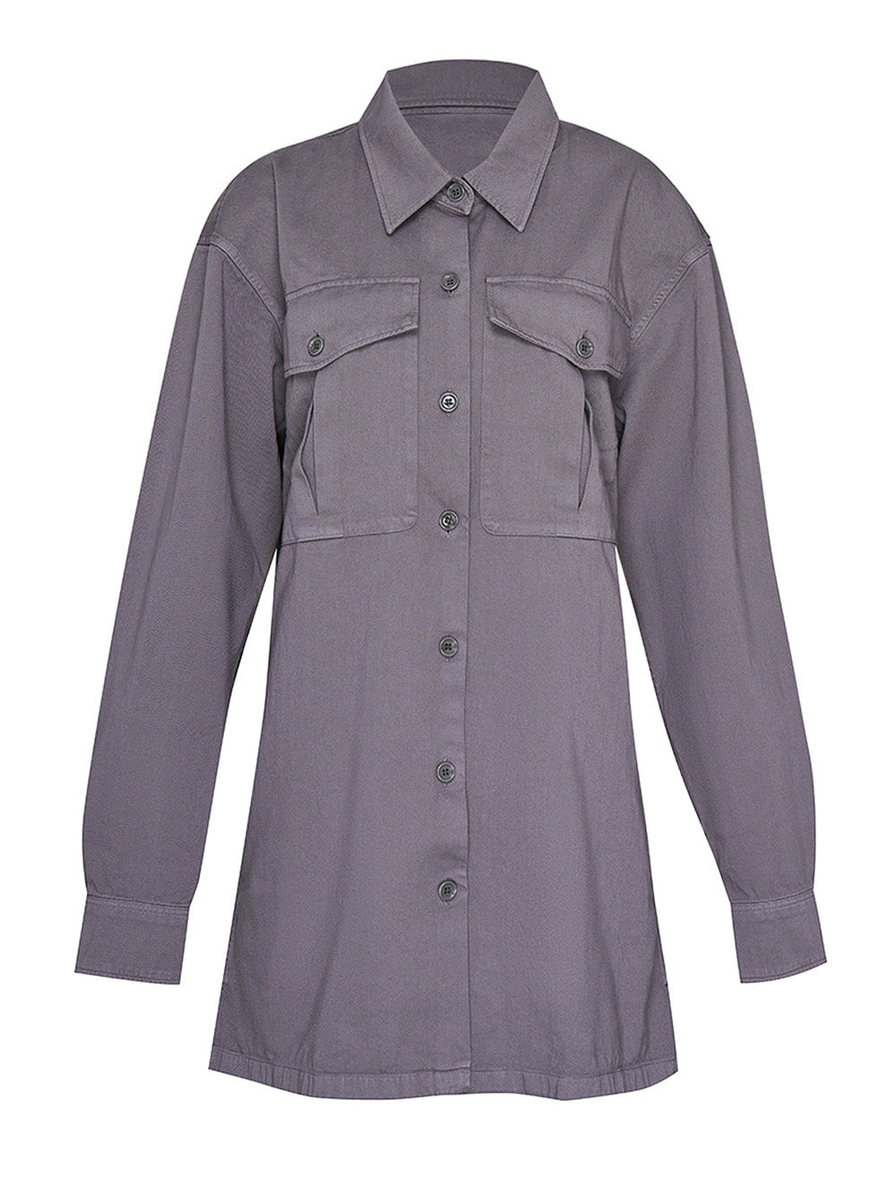 Oversized Shirt With Pockets - 1