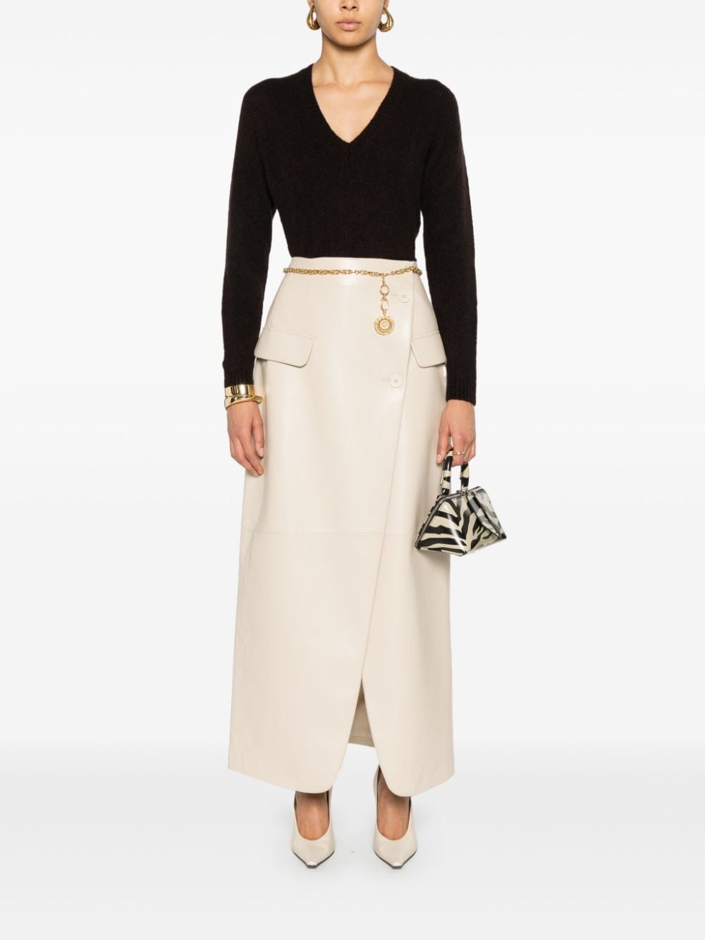 V-neck long-sleeve jumper - 2