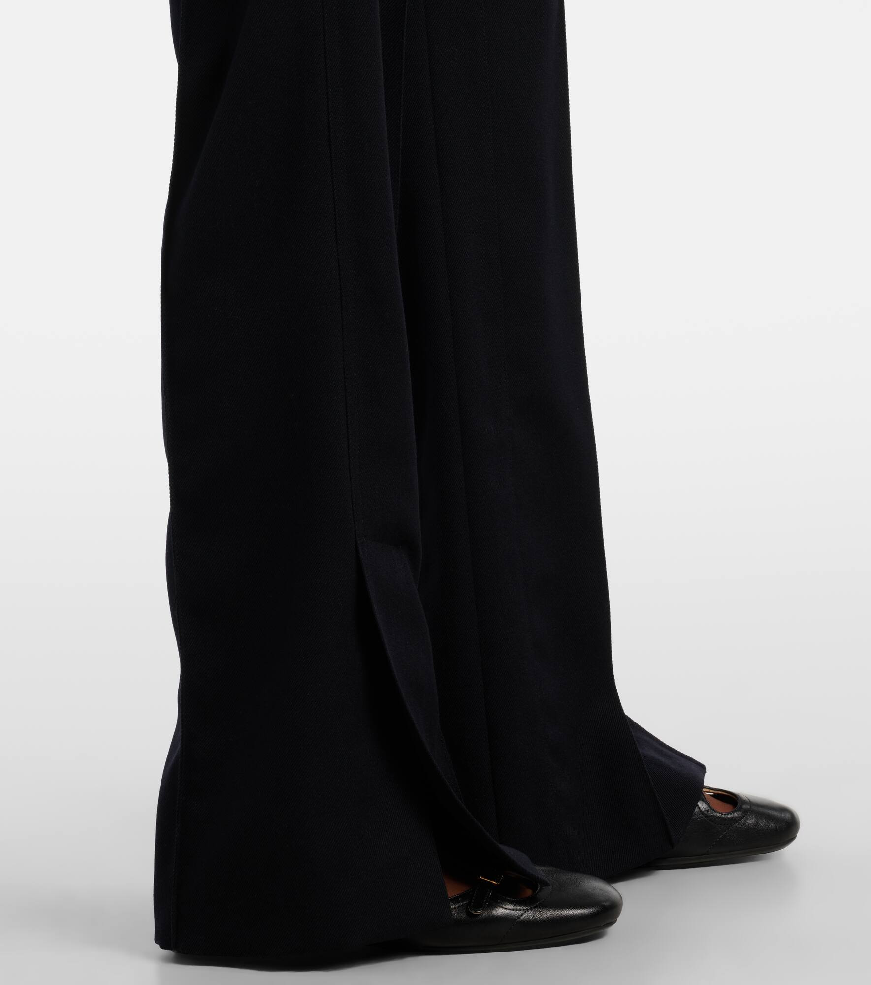 Virgin wool gabardine flared pants - 5