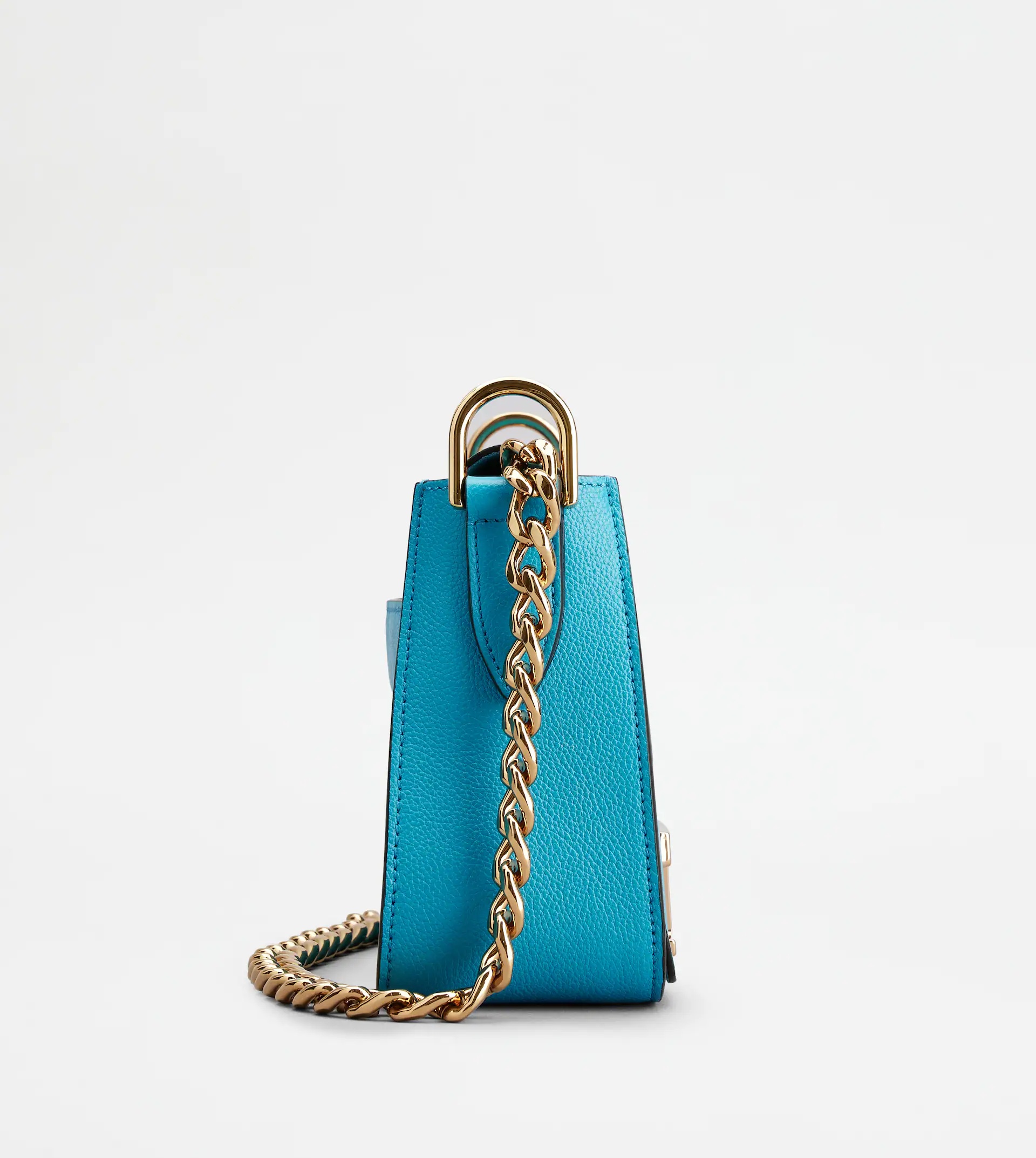 TIMELESS CROSSBODY BAG IN LEATHER MINI - LIGHT BLUE - 3